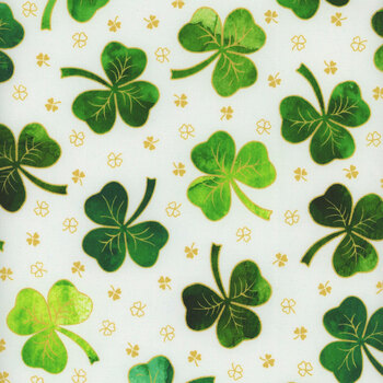 St. Paddy's Cheer 30822-Z White by QT Fabrics, Image