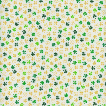 St. Paddy's Cheer 30825-Z White by QT Fabrics, Image