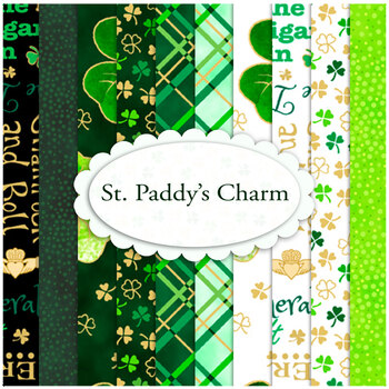 St. Paddy's Cheer  10 FQ Set by Quilting Treasures Fabrics