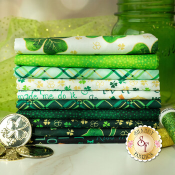 St. Paddy's Cheer  10 FQ Set by QT Fabrics, Image