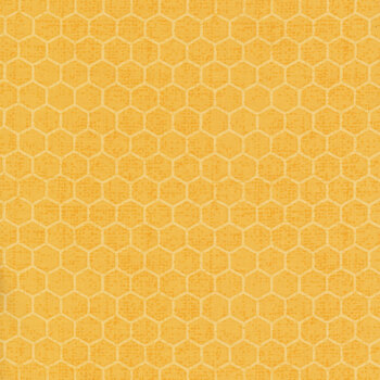 Sweet Bees 1769-44 Yellow by Barb Tourtillotte for Henry Glass Fabrics, Image