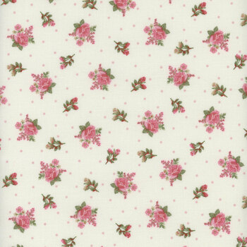 My Victorian Garden 3412-44 Cream by Mary Jane Carey for Henry Glass Fabrics, Image