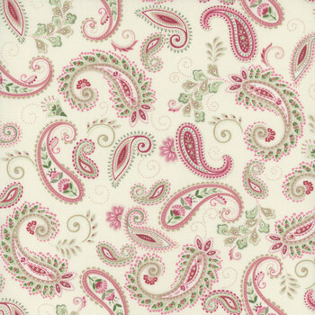 My Victorian Garden 3415-44 Cream by Mary Jane Carey for Henry Glass Fabrics, Image