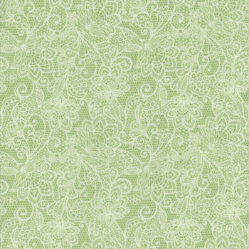 My Victorian Garden 3417-66 Green by Mary Jane Carey for Henry Glass Fabrics, Image