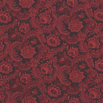 Scrap Basket Favorites 1506-88 Cranberry by Kim Diehl for Henry Glass Fabrics, Image