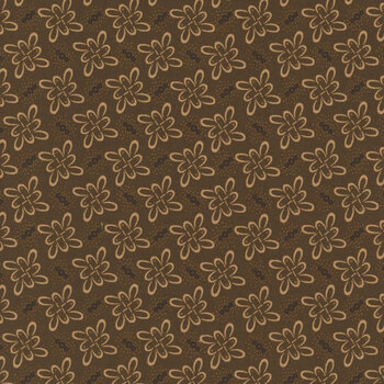 Scrap Basket Favorites 1526-33 Brown by Kim Diehl for Henry Glass Fabrics, Image