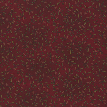 Scrap Basket Favorites 1529-88 Cranberry by Kim Diehl for Henry Glass Fabrics, Image