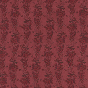 Flossie's Flowers 3370-88 Red by Janet Rae Nesbitt for Henry Glass Fabrics, Image