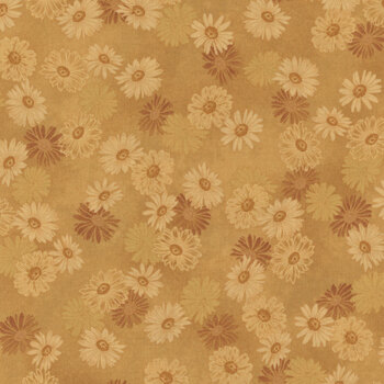 Flossie's Flowers 3373-33 Yellow by Janet Rae Nesbitt for Henry Glass Fabrics, Image