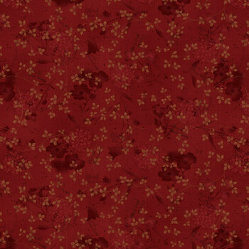 Flossie's Flowers 3377-88 Red by Janet Rae Nesbitt for Henry Glass Fabrics, Image