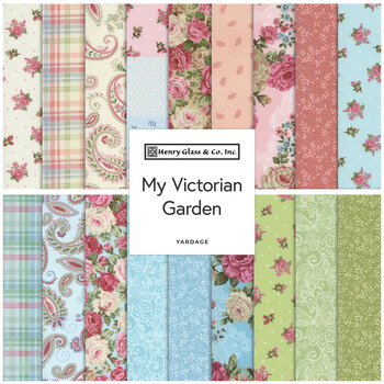 My Victorian Garden  Yardage by Mary Jane Carey for Henry Glass Fabrics, Image