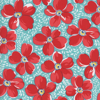 Time And Again 23360-12 Aqua by Linzee Kull McCray for Moda Fabrics, Image