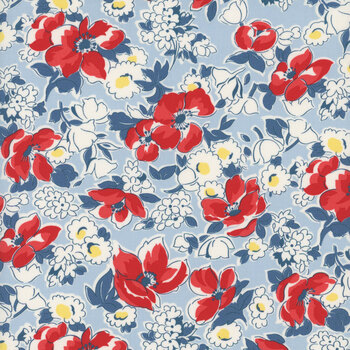 Time And Again 23361-13 Sky by Linzee Kull McCray for Moda Fabrics, Image