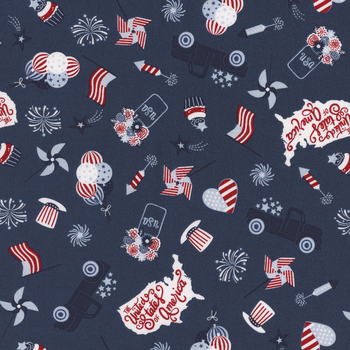 Stars and Stripes Forever C15710-BLUE by Lori Whitlock for Riley Blake Designs, Image