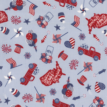 Stars and Stripes Forever C15710-SKY by Lori Whitlock for Riley Blake Designs, Image