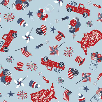 Stars and Stripes Forever C15710-SKY by Lori Whitlock for Riley Blake Designs, Image