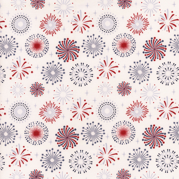 Stars and Stripes Forever C15711-WHITE by Lori Whitlock for Riley Blake Designs, Image