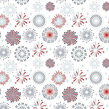 Stars and Stripes Forever C15711-WHITE by Lori Whitlock for Riley Blake Designs, Image