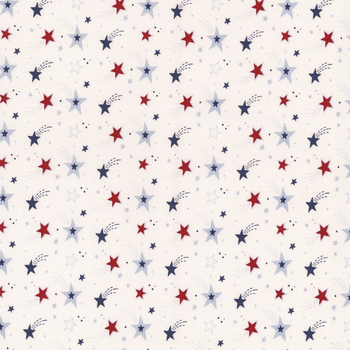 Stars and Stripes Forever C15712-WHITE by Lori Whitlock for Riley Blake Designs, Image