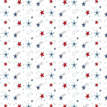 Stars and Stripes Forever C15712-WHITE by Lori Whitlock for Riley Blake Designs, Image