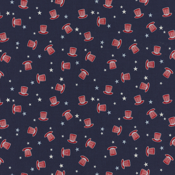 Stars and Stripes Forever C15715-NAVY by Lori Whitlock for Riley Blake Designs, Image