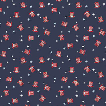 Stars and Stripes Forever C15715-NAVY by Lori Whitlock for Riley Blake Designs, Image