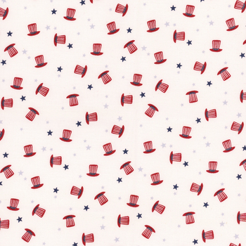 Stars and Stripes Forever C15715-WHITE by Lori Whitlock for Riley Blake Designs, Image