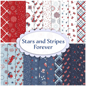 Stars and Stripes Forever  21 FQ Set by Lori Whitlock for Riley Blake Designs, Image