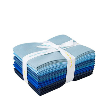 Confetti Cottons  12 FQ Set - Blue by Riley Blake Designs, Image