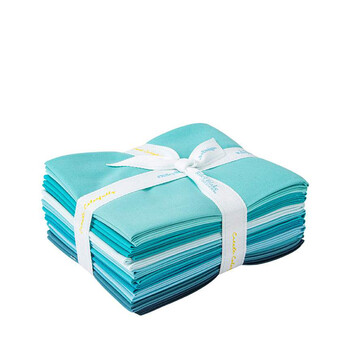 Confetti Cottons  12 FQ Set - Aqua by Riley Blake Designs, Image