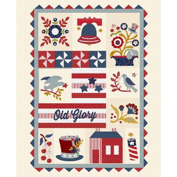 Old Glory 1676P-78 Panel Multi by Stacy West for Henry Glass Fabrics, Image