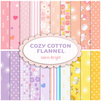 Cozy Cotton Flannel  20 FQ Set - Warm Bright by Robert Kaufman Fabrics, Image