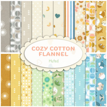 Cozy Cotton Flannel  20 FQ Set - Muted by Robert Kaufman Fabrics, Image