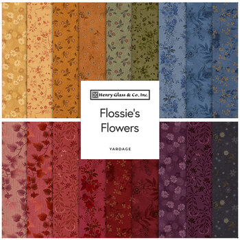 Flossie's Flowers  Yardage by Janet Rae Nesbitt for Henry Glass Fabrics, Image