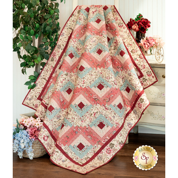  Log Cabin Throw Size Quilt Kit - Antoinette