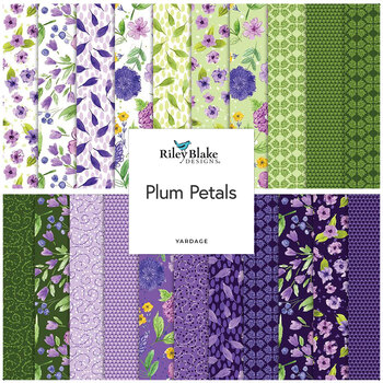 Plum Petals   Yardage by Diane Labombarbe for Riley Blake Designs, Image