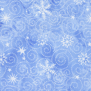 Snowed In 122331515 Blue Chambray by Island Batik, Image