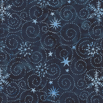 Snowed In 122331590 Blue Storm by Island Batik, Image