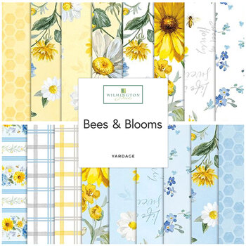 Bees & Blooms  Yardage by Danhui Nai for Wilmington Prints, Image