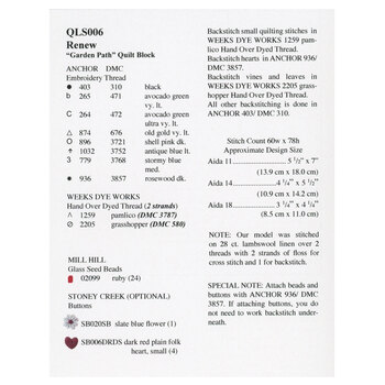 Quilted With Love - Renew Cross Stitch Pattern, Image