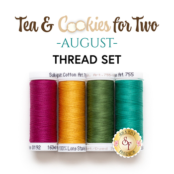 Tea & Cookies for Two - August - 4pc Thread Set, Image