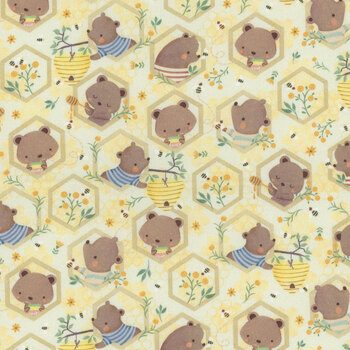 Honey Bear KIDZ-CD3488 Beige by Timeless Treasures Fabrics, Image