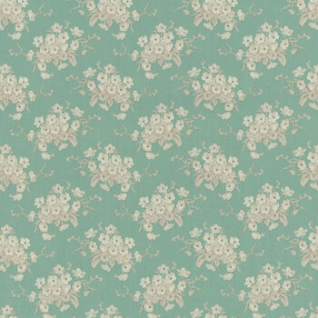 Sunday Brunch  TIL100581 White Flower Teal by Tilda, Image