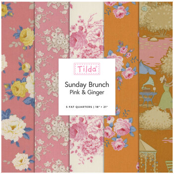 Sunday Brunch   5 FQ Set - Pink And Ginger by Tilda, Image