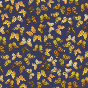 Sunflower Farm BUG-CD3367 NAVY by Timeless Treasures Fabrics, Image