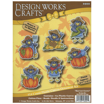  Harvest Crows Cross Stitch Ornament Kit - Makes 6, Image