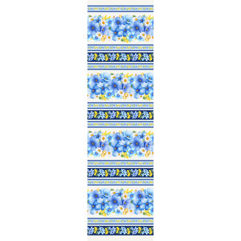 Bee & Bee Kind FLEUR-CD3257 BLUE by Timeless Treasures Fabrics, Image