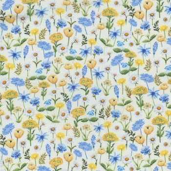 Bee & Bee Kind FLEUR-CD3260 CREAM by Timeless Treasures Fabrics, Image