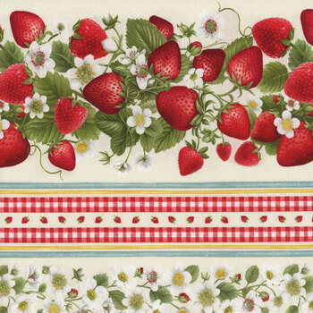 Berry Sweet FRUIT-CD3401 Cream by Timeless Treasures Fabrics, Image