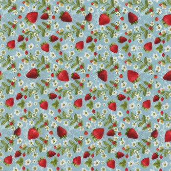 Berry Sweet FRUIT-CD3406 BLUE by Timeless Treasures Fabrics, Image